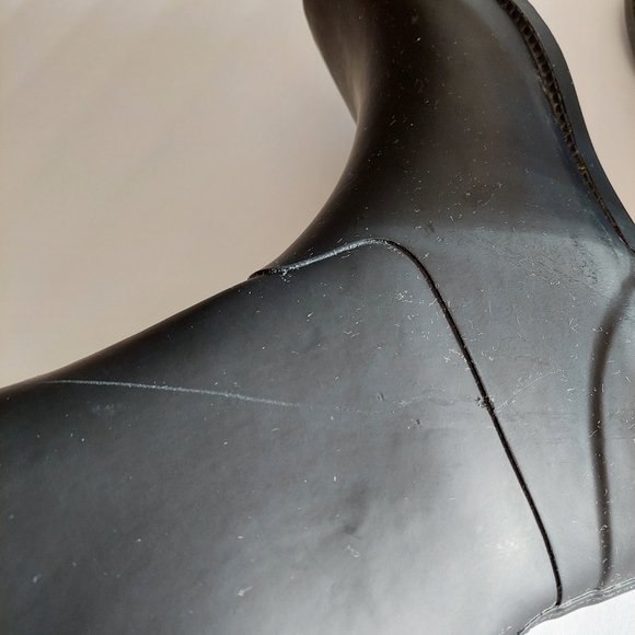 EUC Tommy Hilfiger Women's Coree Rain Boots Rubber Red Knit Fabric lined  Size9 - Picture 9 of 10